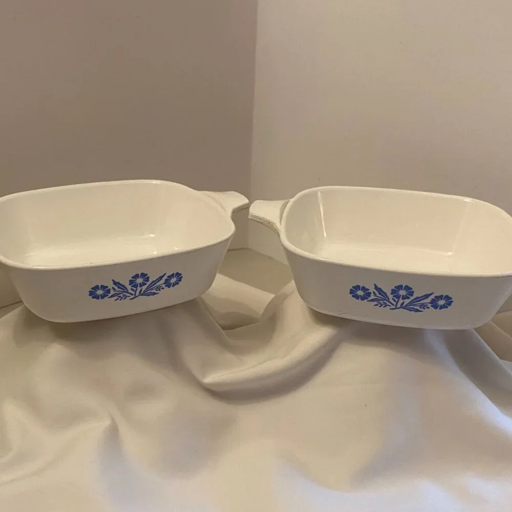 Vintage CorningWare Set of 2 Petite Pans P-41 Blue Cornflower